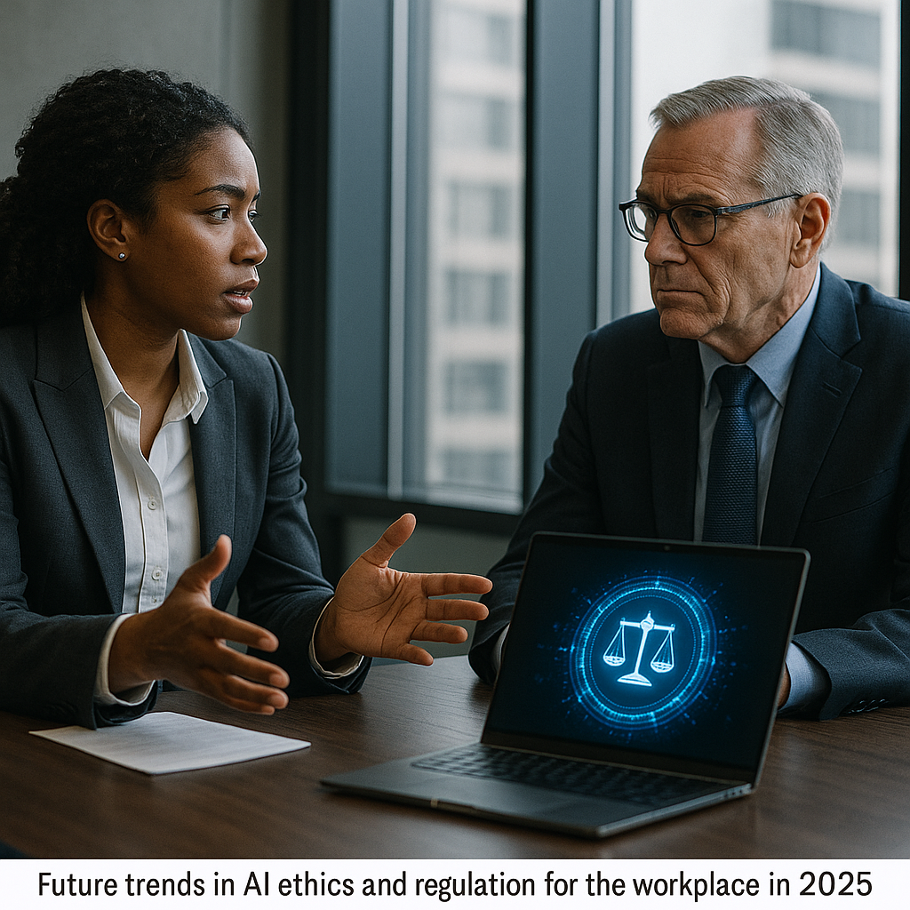 Future trends in AI ethics and regulation for the workplace in 2025