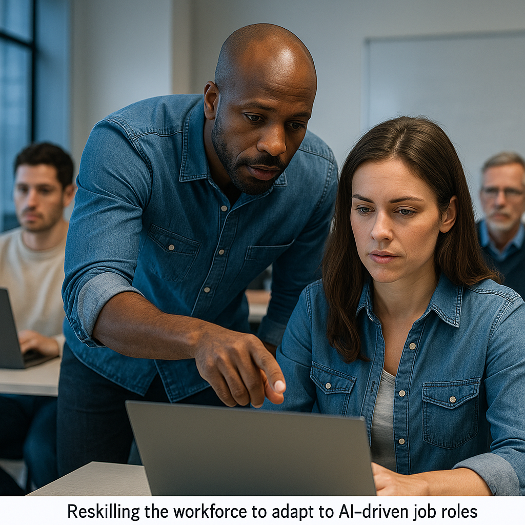 Reskilling the workforce to adapt to AI-driven job roles