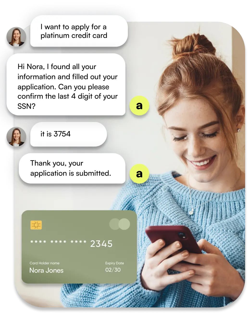 User interacting with an AI finance assistant app