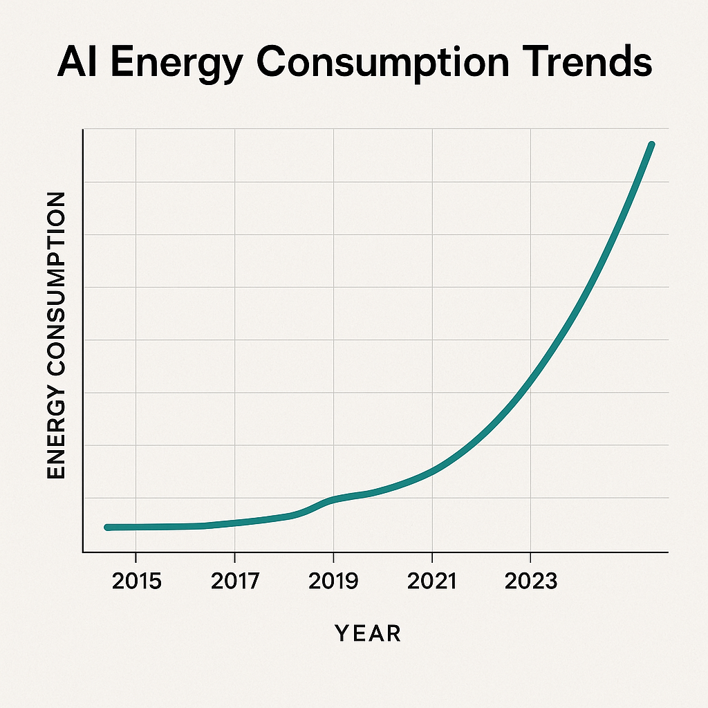 AI energy consumption trends graph