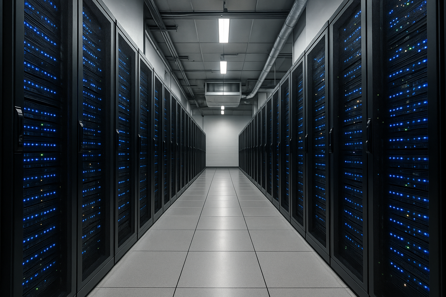 Modern data center with efficient cooling